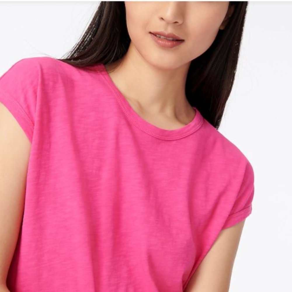 💥final sale | NWT | J. Crew Pink Drop-Shoulder Tee | XXS and XS